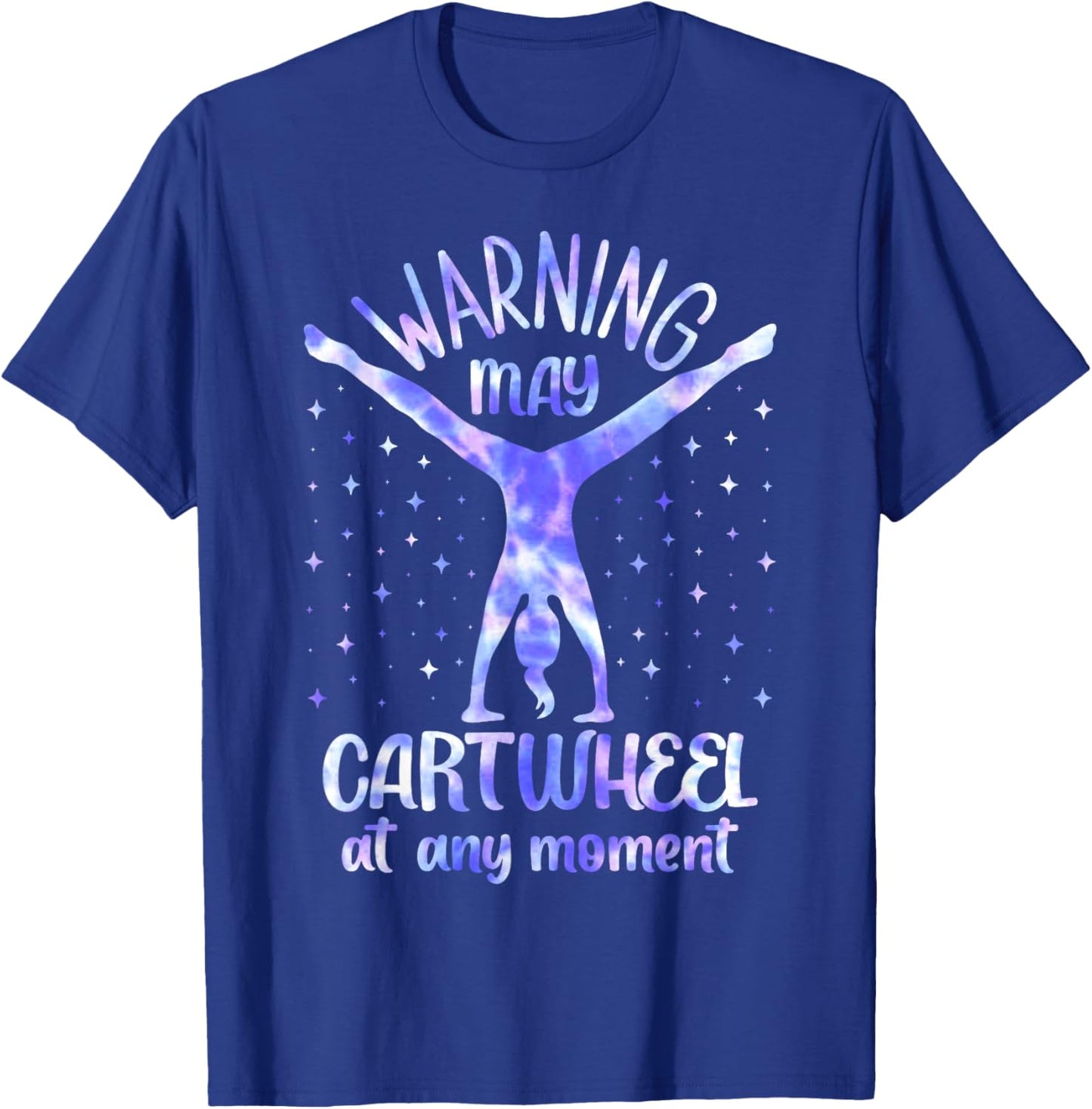 Cartwheel Gymnast Girl Tie Dye Gymnastic Girl Tumbling T-Shirt - T-Shirt | Royal