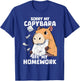 Sorry My Capybara Ate My Homework Funny Capybaras School T-Shirt - T-Shirt | Royal