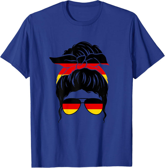 Deutsches Mädchen Deutschland Deutsche Flagge Stolze Deutsche Frau T-Shirt - T-Shirt | Royal