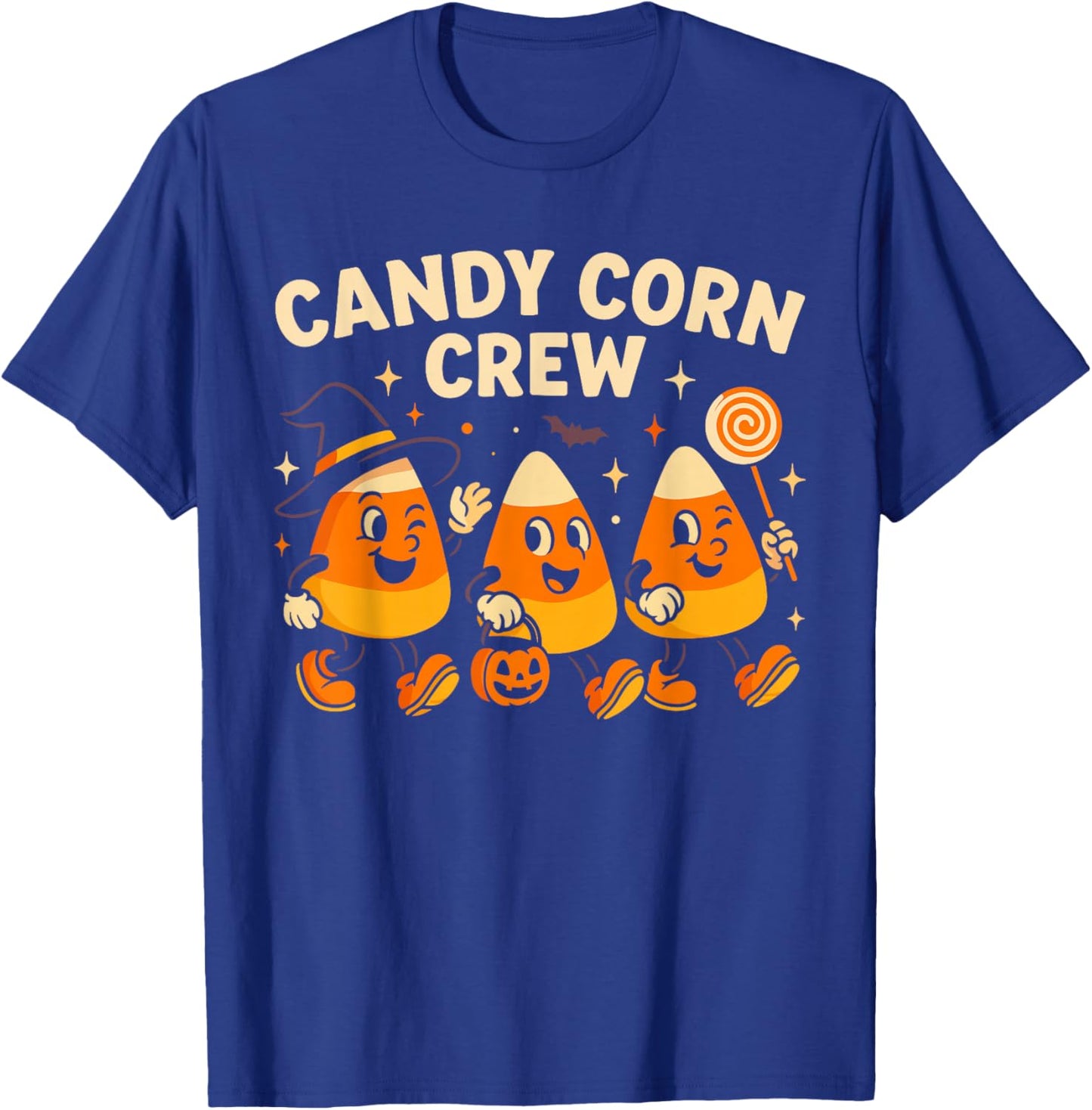 Cute Candy Corn Crew Halloween Matching Family T-Shirt - T-Shirt | Royal
