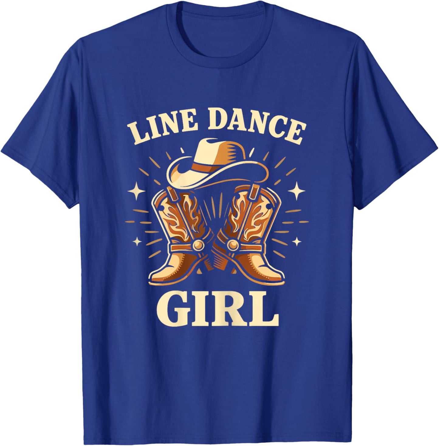 Line Dance Girl Damen Western Country Tanzen Dancer Tanz T-Shirt - T-Shirt | Royal