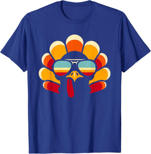 Thanksgiving Turkey Face, Men Women Boys, Funny Thanksgiving T-Shirt - T-Shirt | Royal