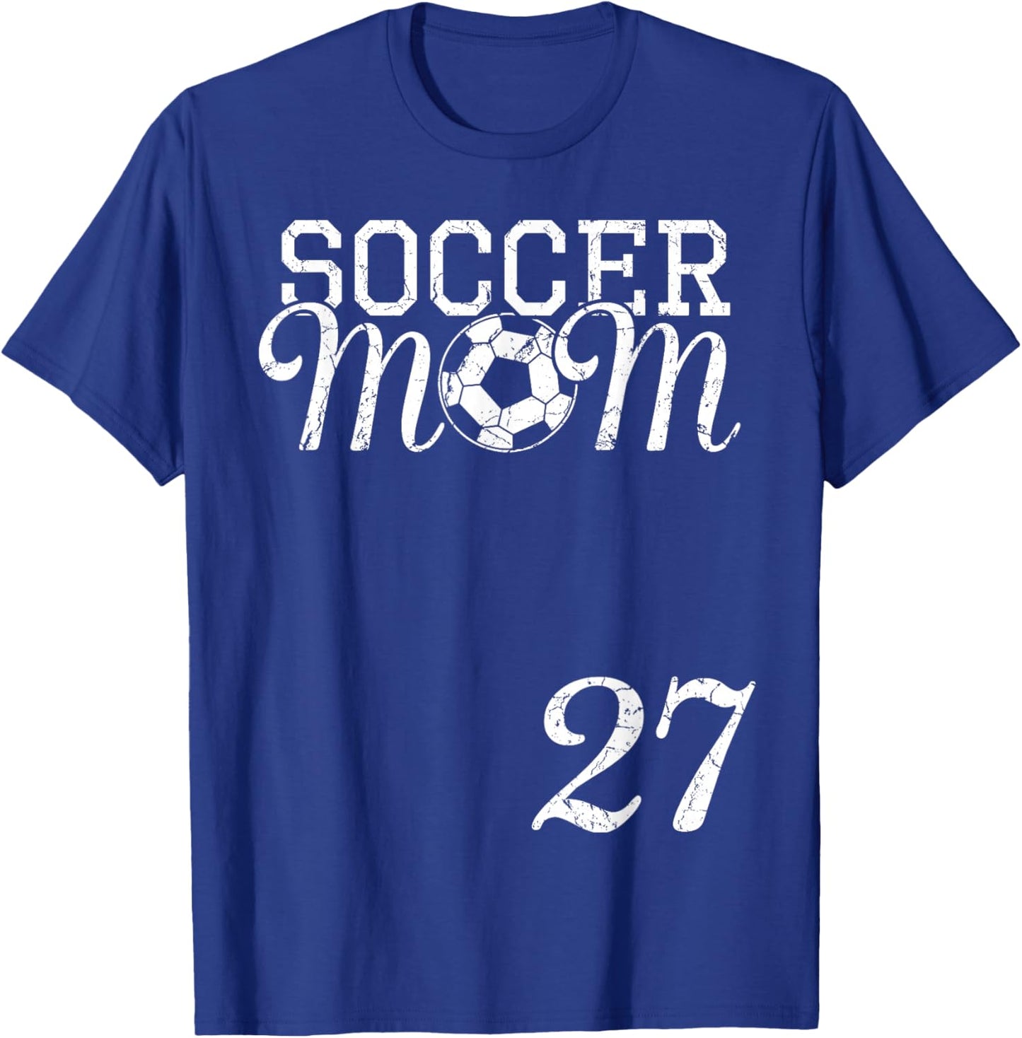 Soccer Mom Jersey Number 27 Favorite Player #27 Team T-Shirt - T-Shirt | Royal