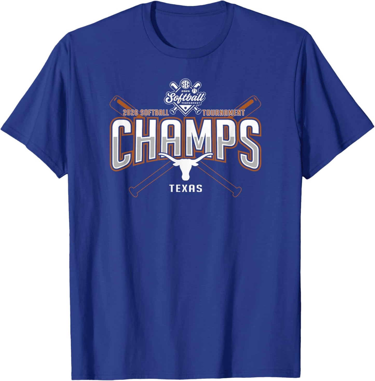 Texas Longhorns SEC Champs 2026 Softball Tournament T-Shirt - T-Shirt | Royal