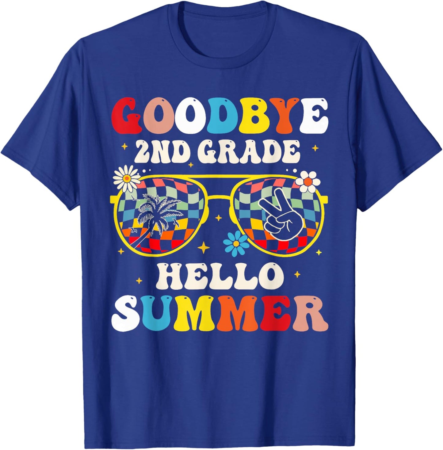 Goodbye 2nd Grade Graduation To 3rd Grade Hello Summer Kids T-Shirt - T-Shirt | Royal