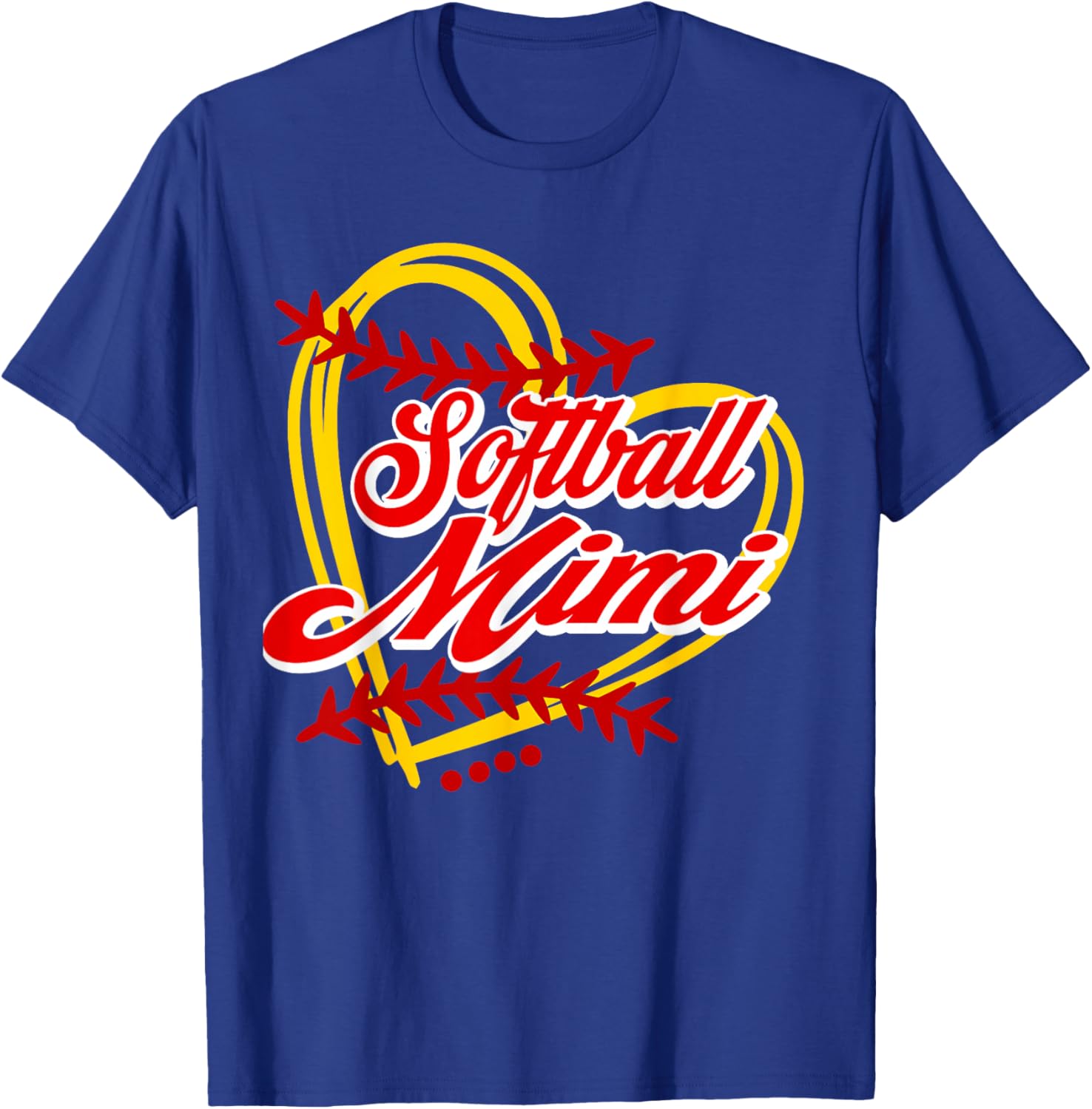Softball Mimi Heart Softball Player Lover T-Shirt - T-Shirt | Royal