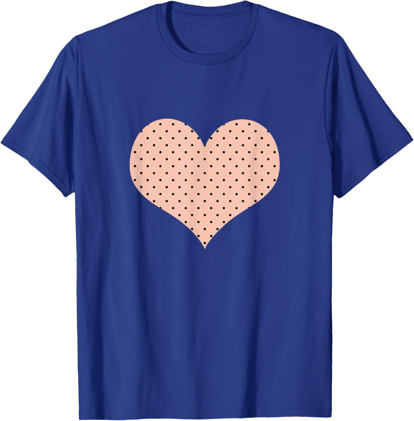 Cute Peach Pink Black Minimalist Boho Tiny Polka Dot Pattern T-Shirt - T-Shirt | Royal
