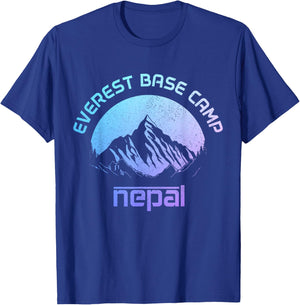 Mount Everest Nepal Himalaya Mountaineer Mountain Souvenir T-Shirt - T-Shirt | Royal