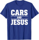 Car and Jesus, Car Christian Car Lover Design T-Shirt - T-Shirt | Royal