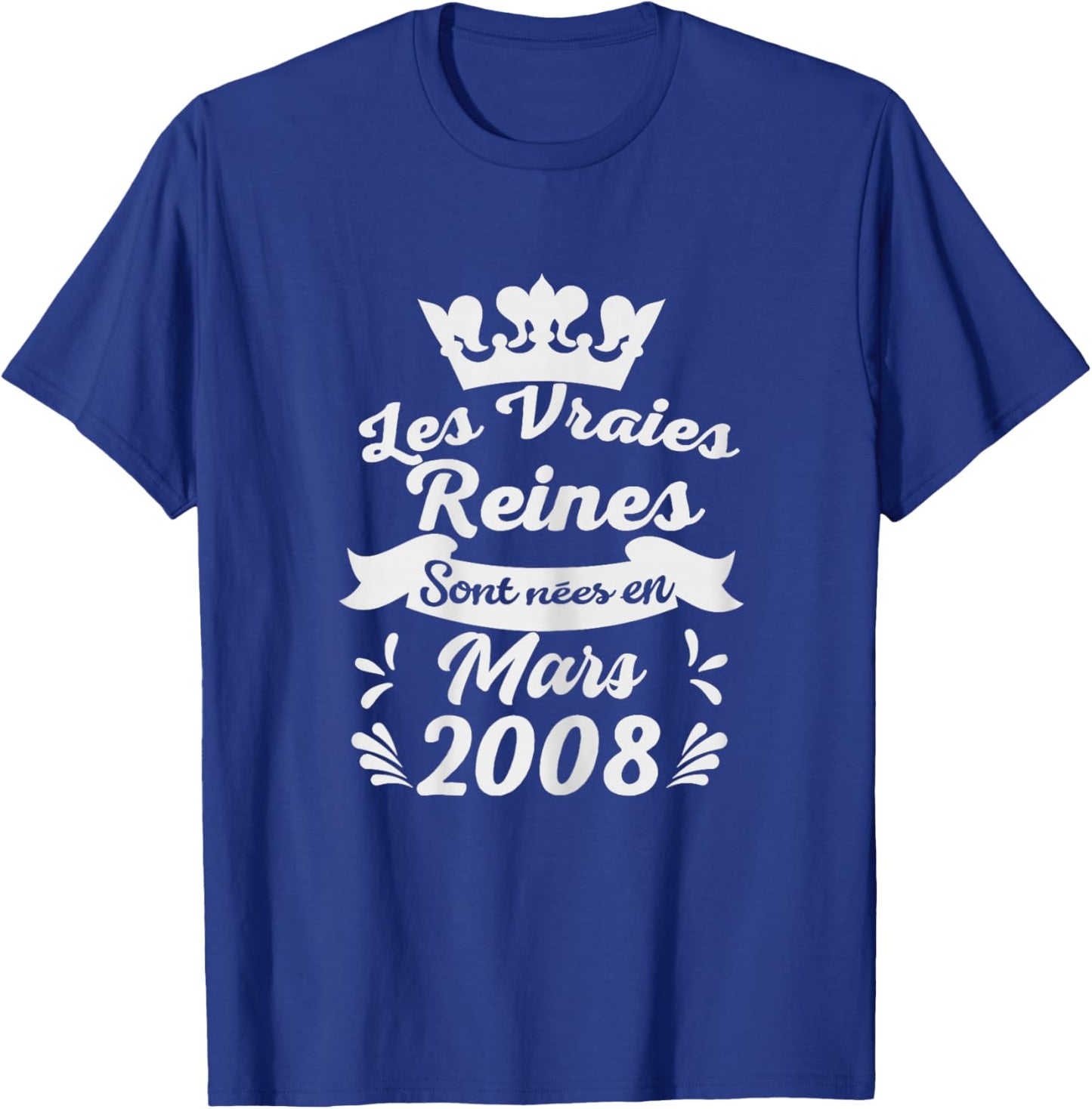 Les Vraies Reines sont Nées en Février 2008 - Cadeau 18 Ans T-Shirt - T-Shirt | Royal