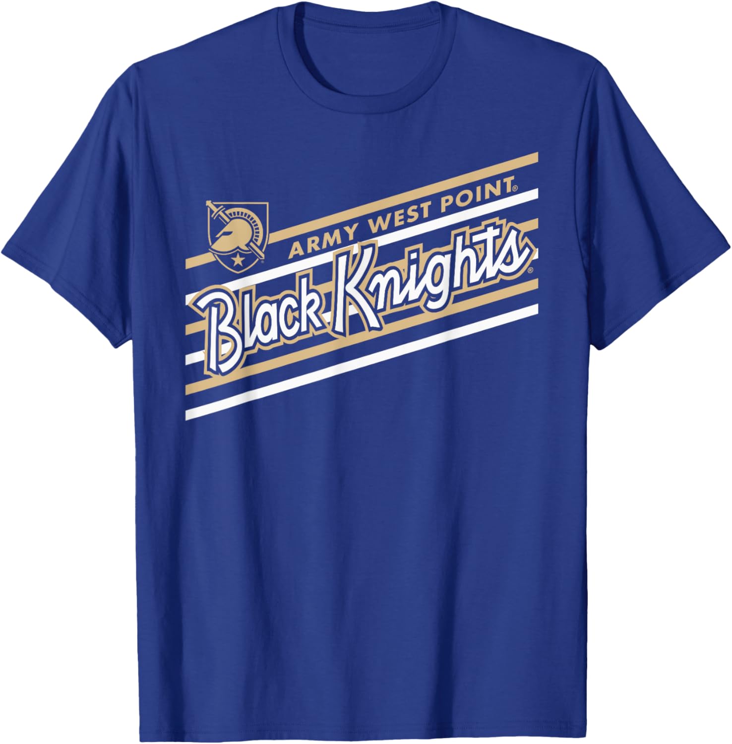 Army Black Knights Retro Performer Black Officially Licensed T-Shirt - T-Shirt | Royal
