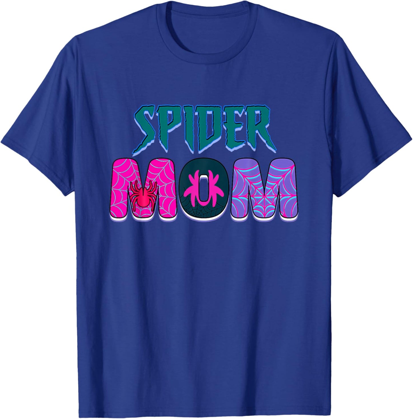 Groovy Design Matching Family Birthday Girl Party Spider Mom T-Shirt - T-Shirt | Royal