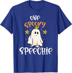 SLP Halloween Spooky Speechie Halloween Speech Therapy T-Shirt - T-Shirt | Royal