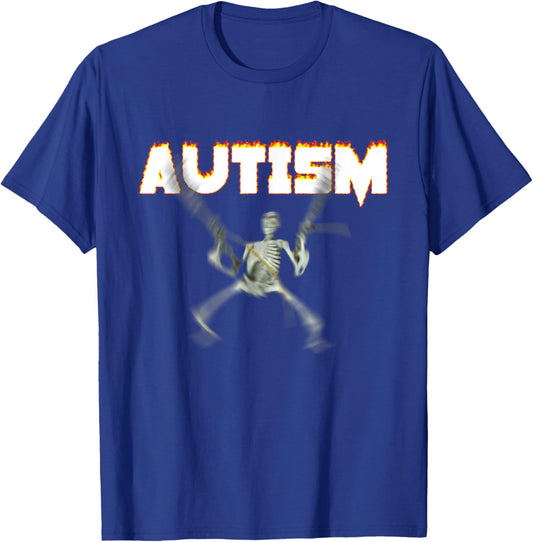 Autism Skeleton Meme T-Shirt - T-Shirt | Royal