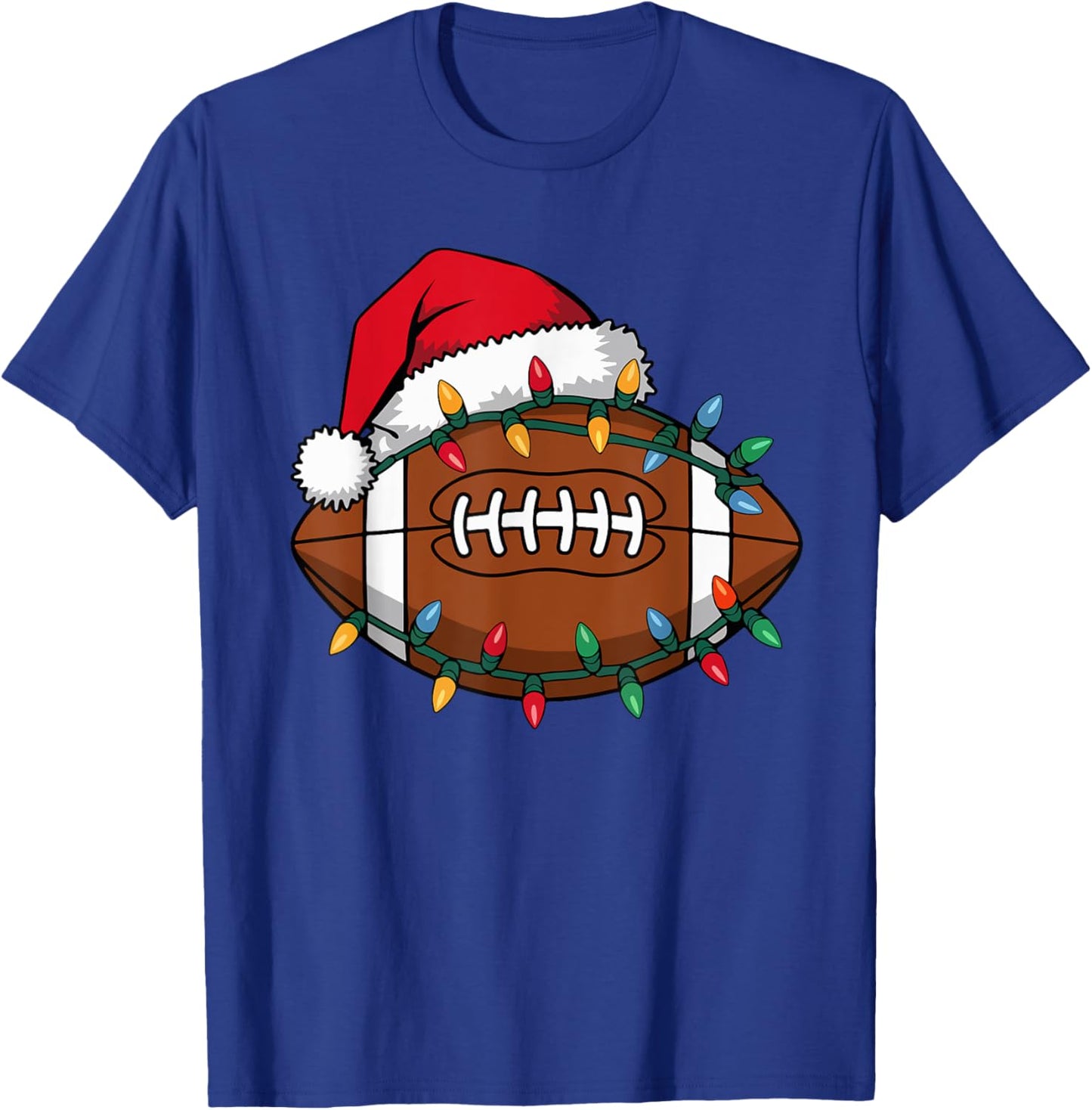 Boys Christmas Football Kids Football Christmas Women Men T-Shirt - T-Shirt | Royal