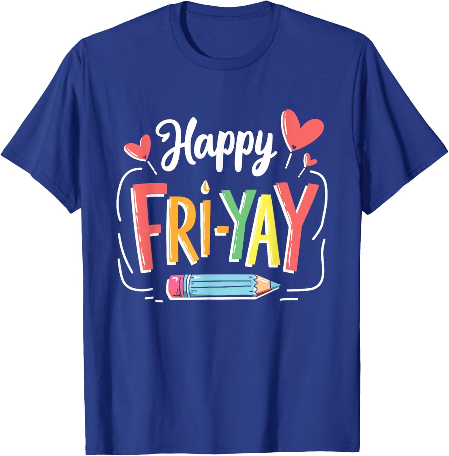 It's Friyay! Teacher Life Essentials T-Shirt - T-Shirt | Royal