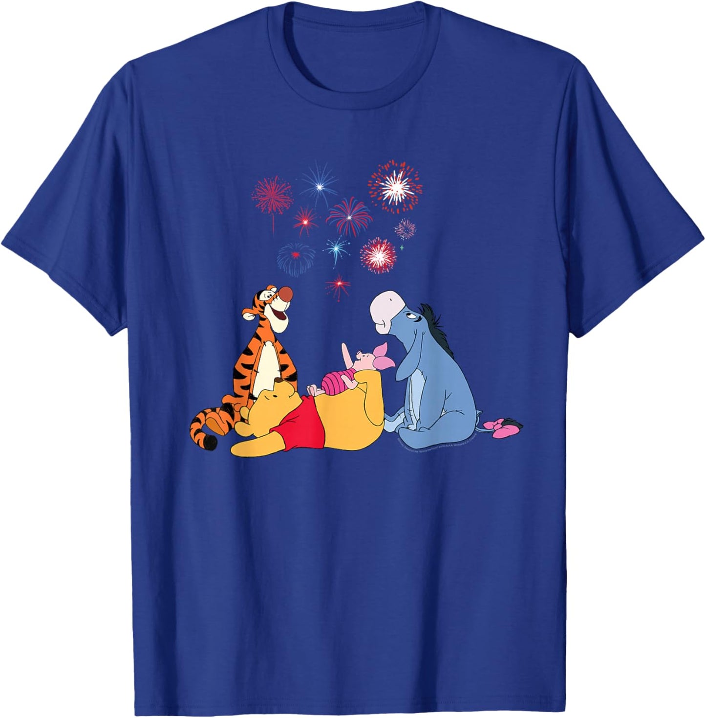Disney Winnie The Pooh 4th of July Fireworks USA 250th T-Shirt - T-Shirt | Royal
