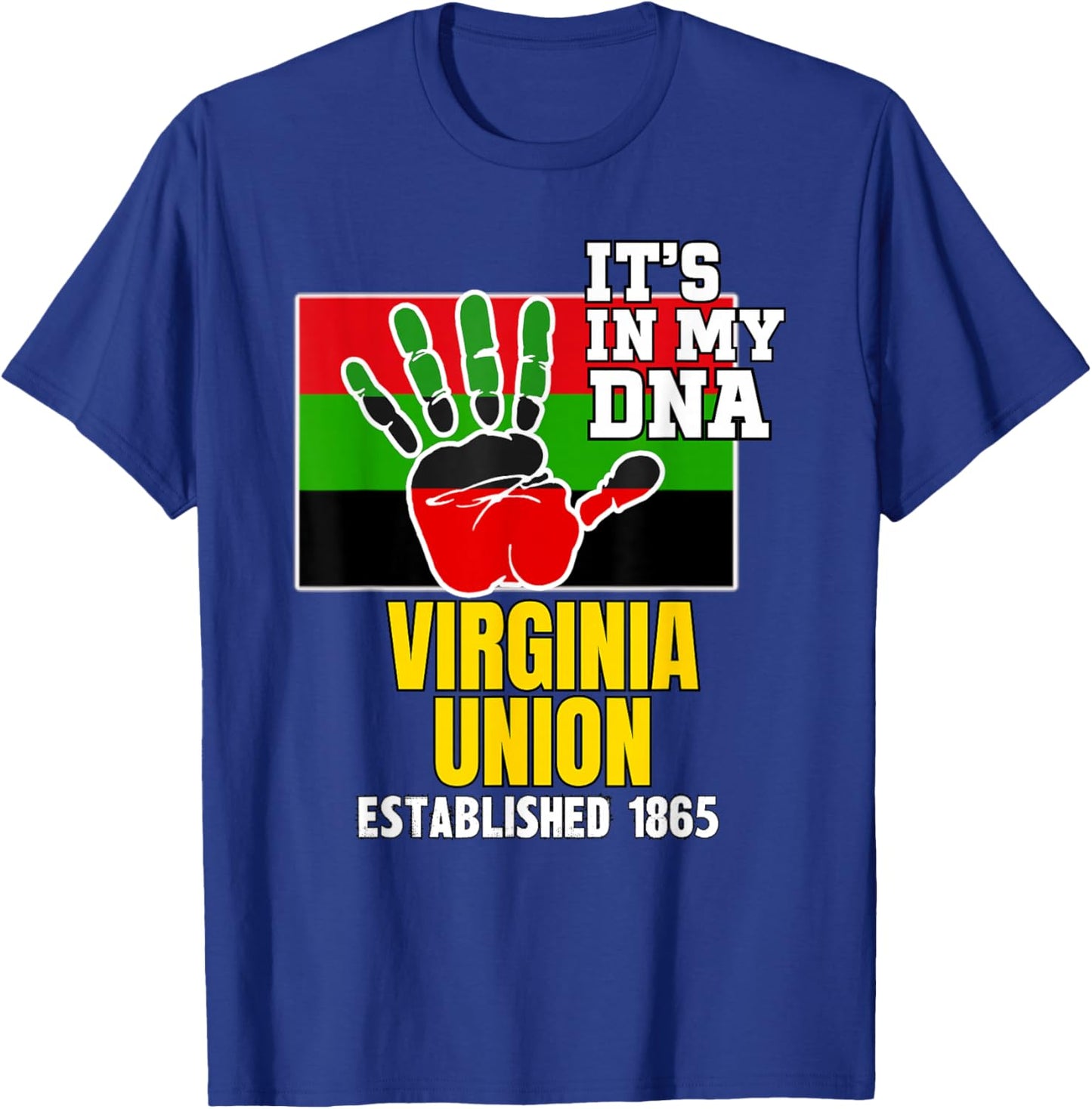 Virginia Union, VUU, Flag HBCU HBC T-Shirt - T-Shirt | Royal