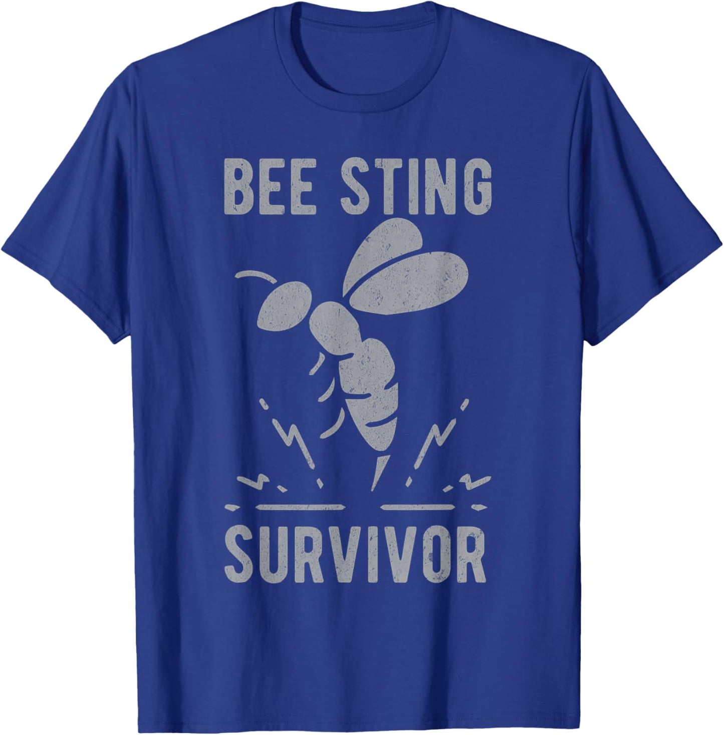 Vintage Bee Sting Survivor I Survived a Bee Sting Bee Keeper T-Shirt - T-Shirt | Royal
