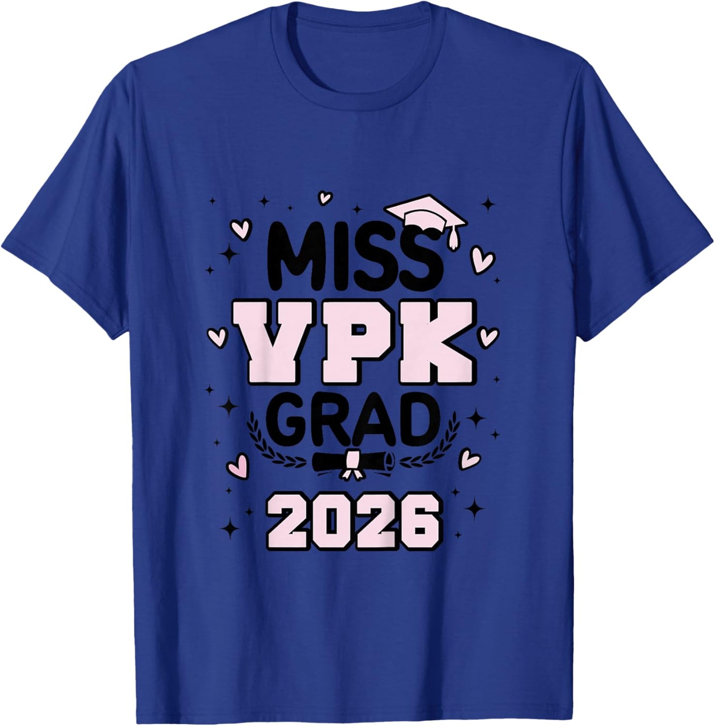 Kids Cute Little Miss VPK Grad 2026 Preschool Graduation 2026 T-Shirt - T-Shirt | Royal