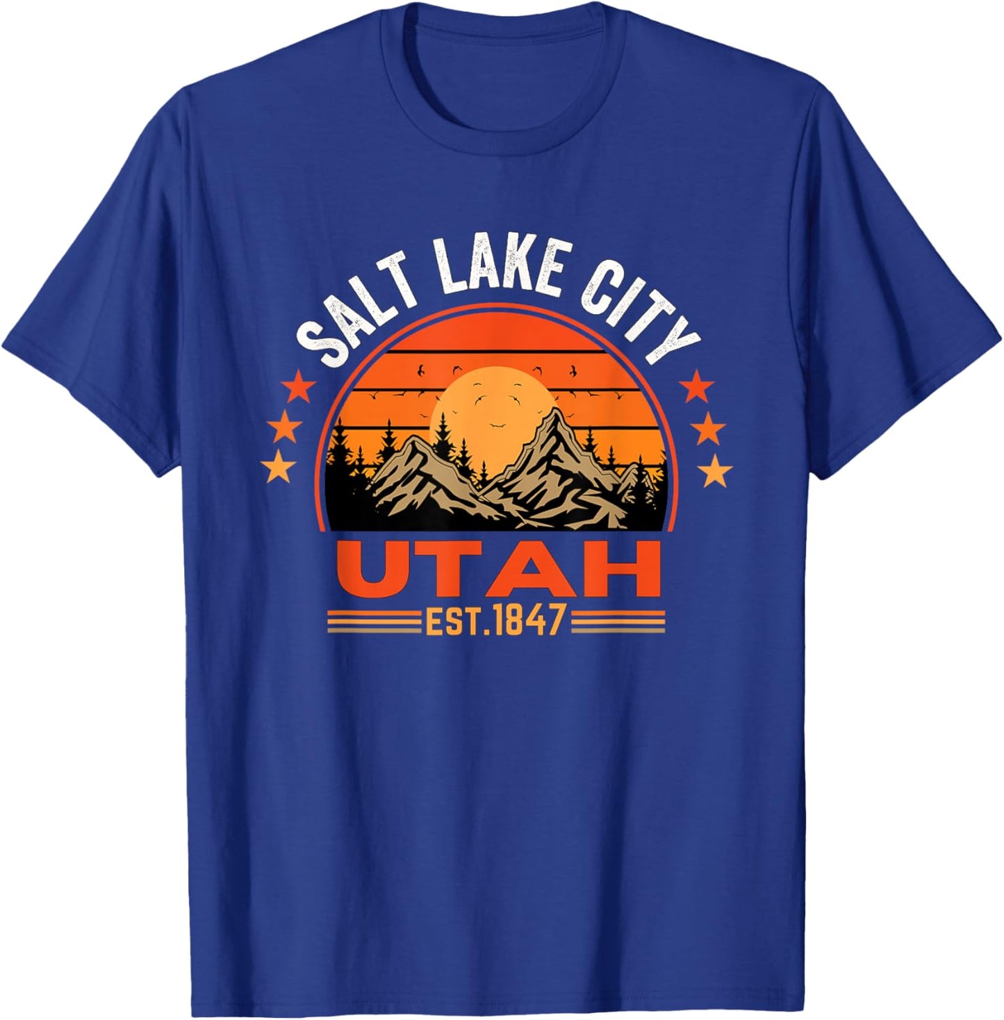 Salt Lake City Utah UT Vintage T-Shirt - T-Shirt | Royal