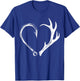 Fishing Hunting Heart Design for Outdoor Lovers T-Shirt - T-Shirt | Royal