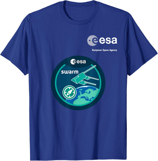 ESA European Space Agency Mission Swarm T-Shirt - T-Shirt | Royal