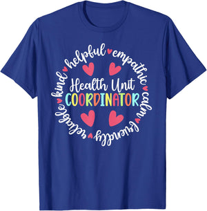Health Unit Coordinator Appreciation Circle HUC T-Shirt - T-Shirt | Royal