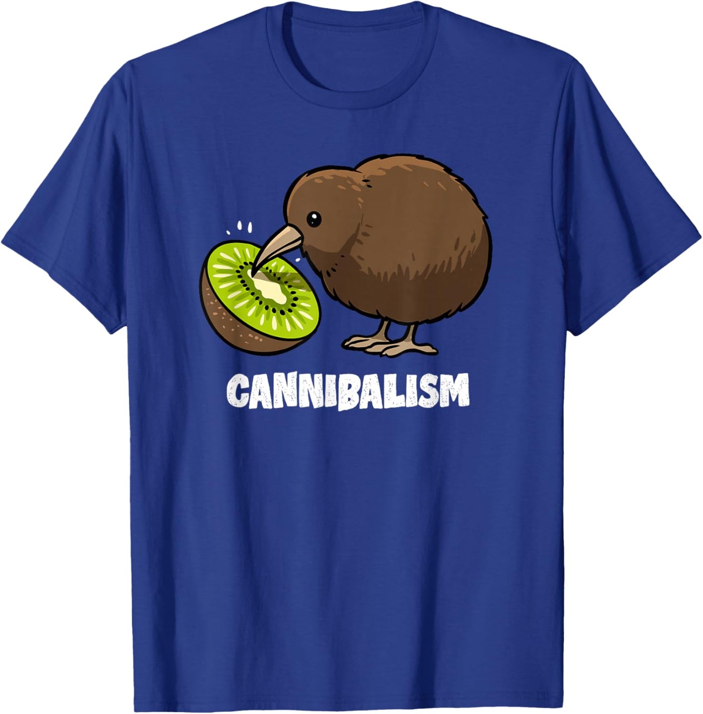 Kiwi Cannibalism Funny Kiwi Bird Joke Cannibal Pun Bird T-Shirt - T-Shirt | Royal