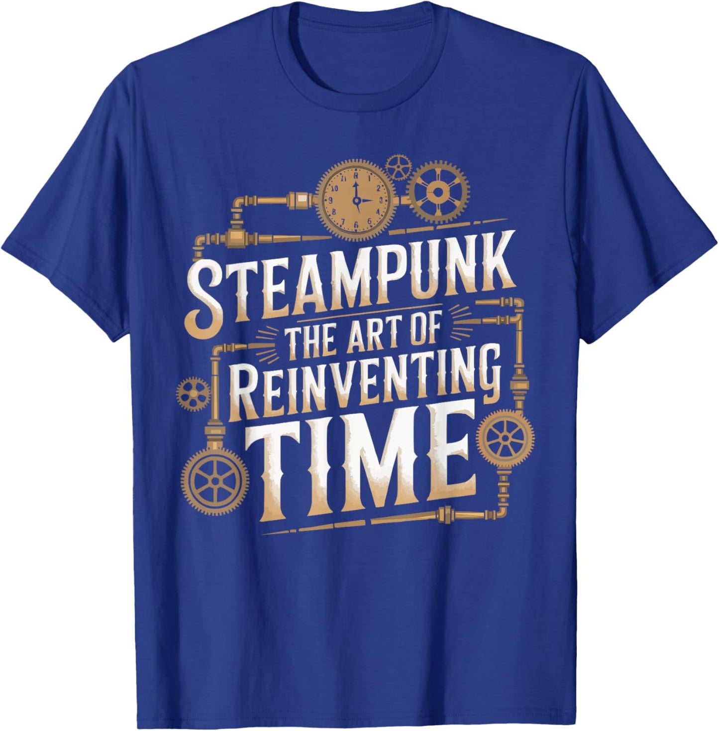 Steampunk Lover Clockwork Steampunk Gears Steam Mechanical T-Shirt - T-Shirt | Royal