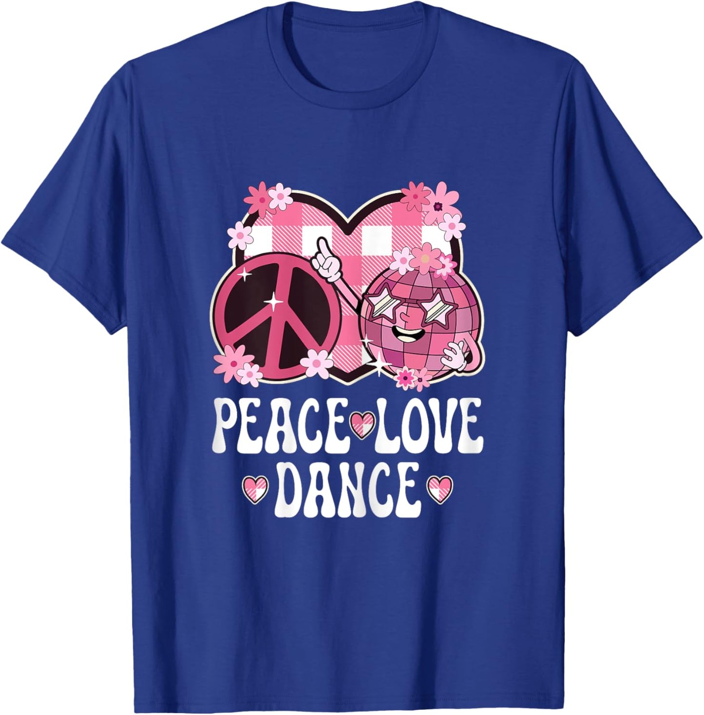 Peace Love Dance Lover Outfit Women Teen Girls Cute Dancing T-Shirt - T-Shirt | Royal