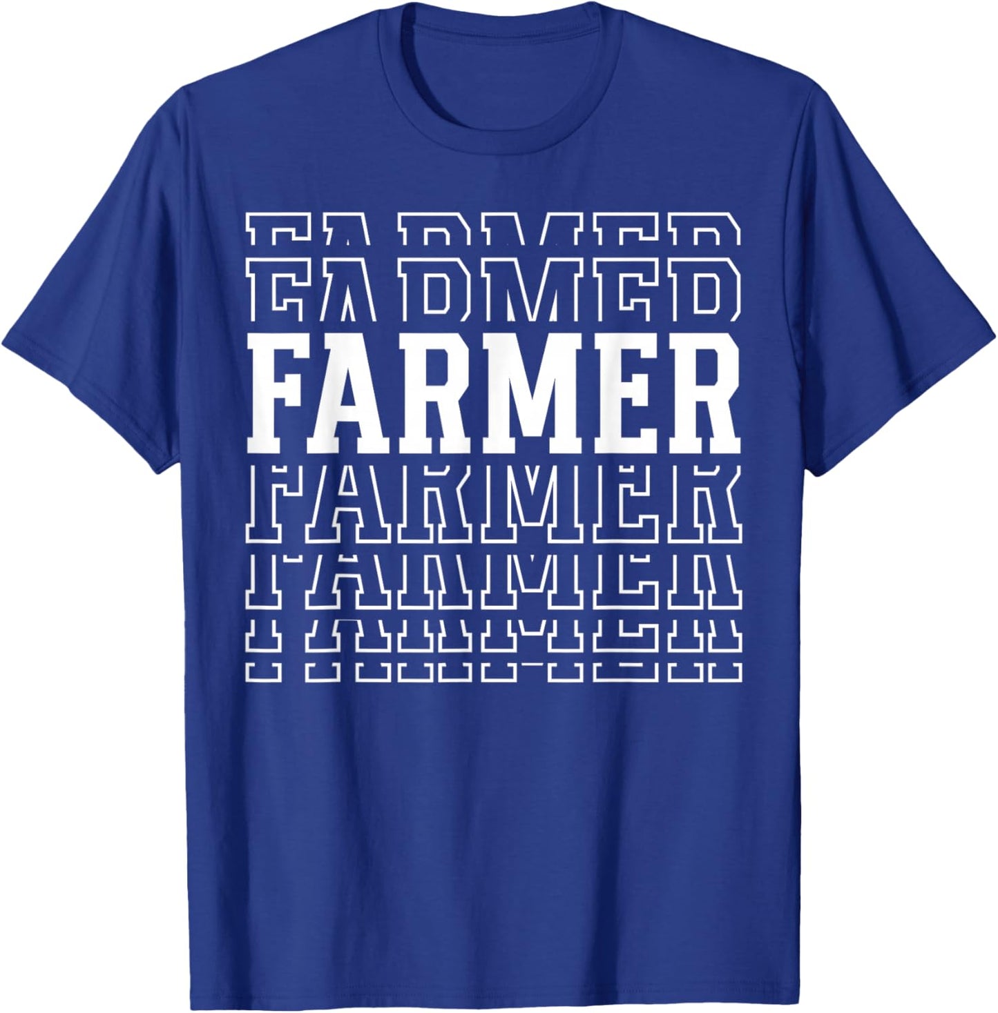 Farmer Funny Layered Text Farming Men Rancher T-Shirt - T-Shirt | Royal