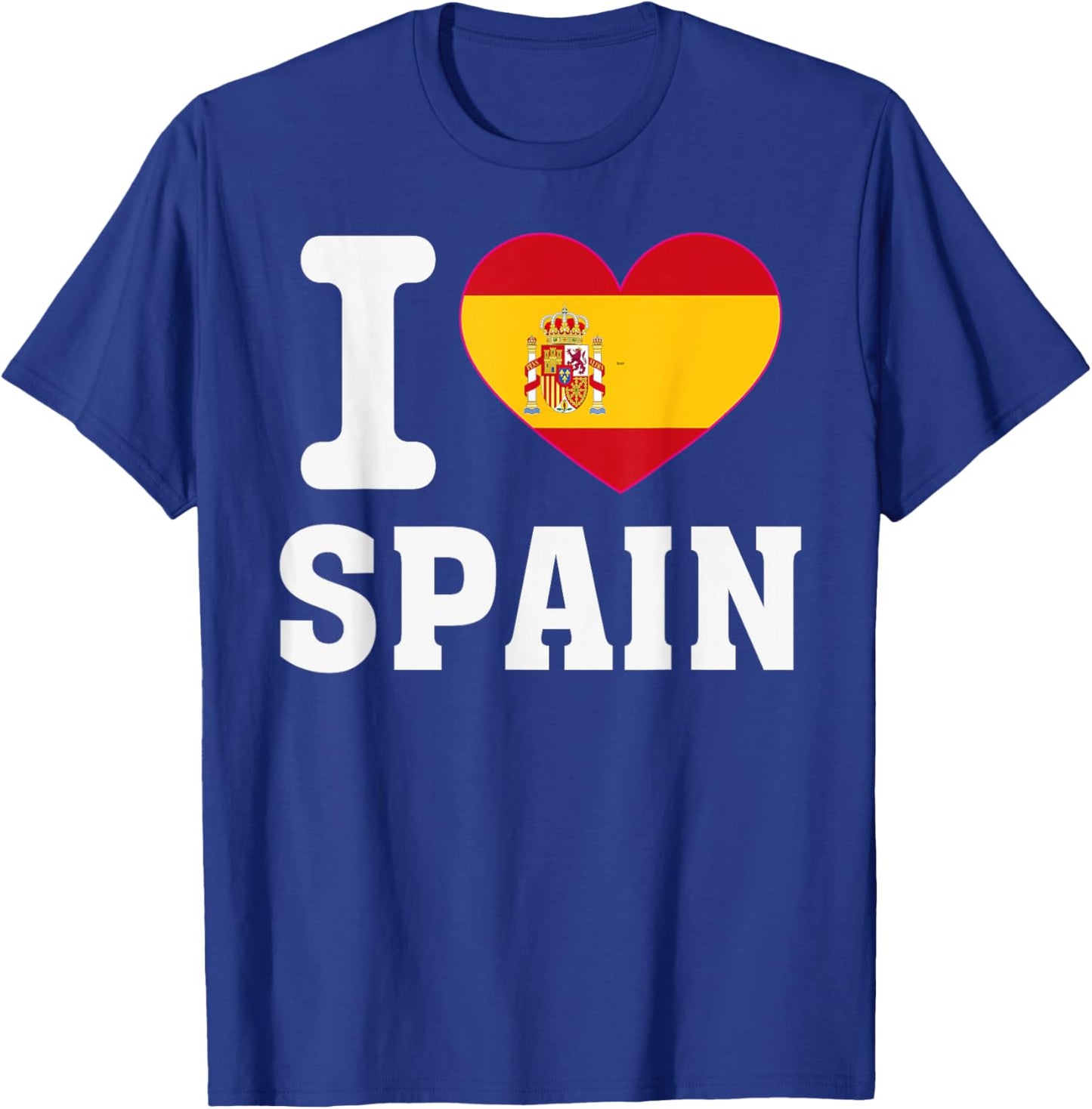 I Love Spain Heart Souvenir Lovers Pride Travel T-Shirt - T-Shirt | Royal