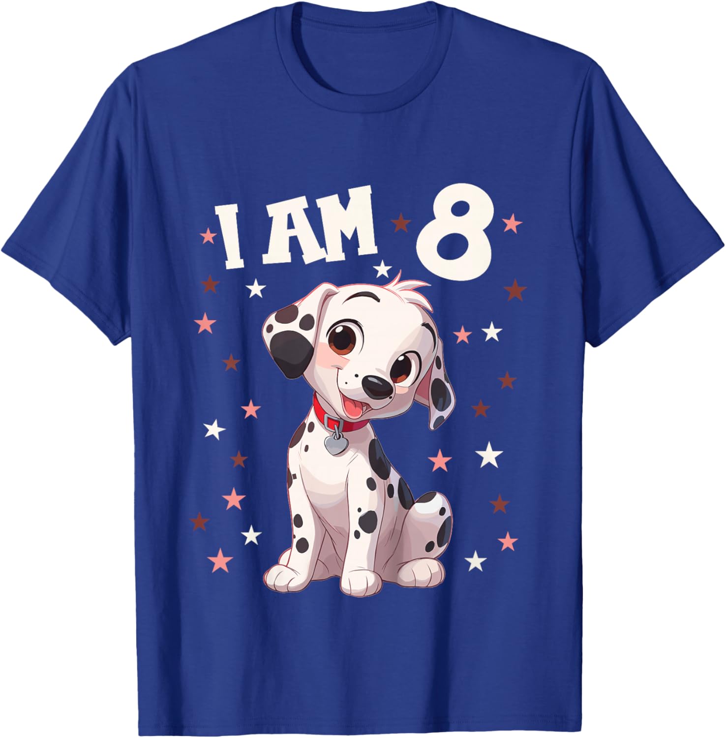 Kids 8 Years old 8th birthday Dalmatian Dogs Dalmatian Dog T-Shirt - T-Shirt | Royal