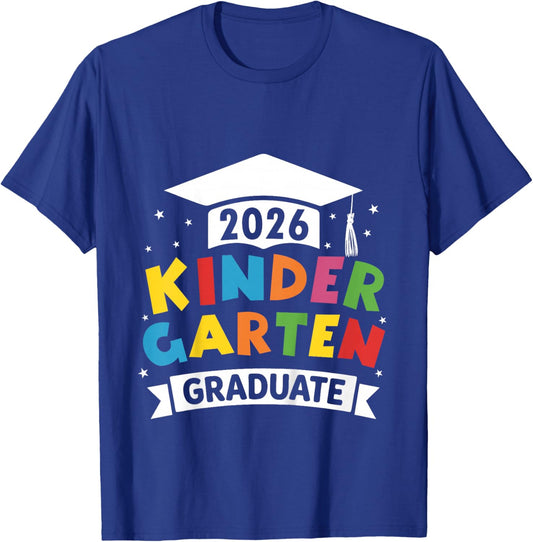 Kindergarten Graduate 2026 - Kinder Grad for Kids Girls Boys T-Shirt - T-Shirt | Royal