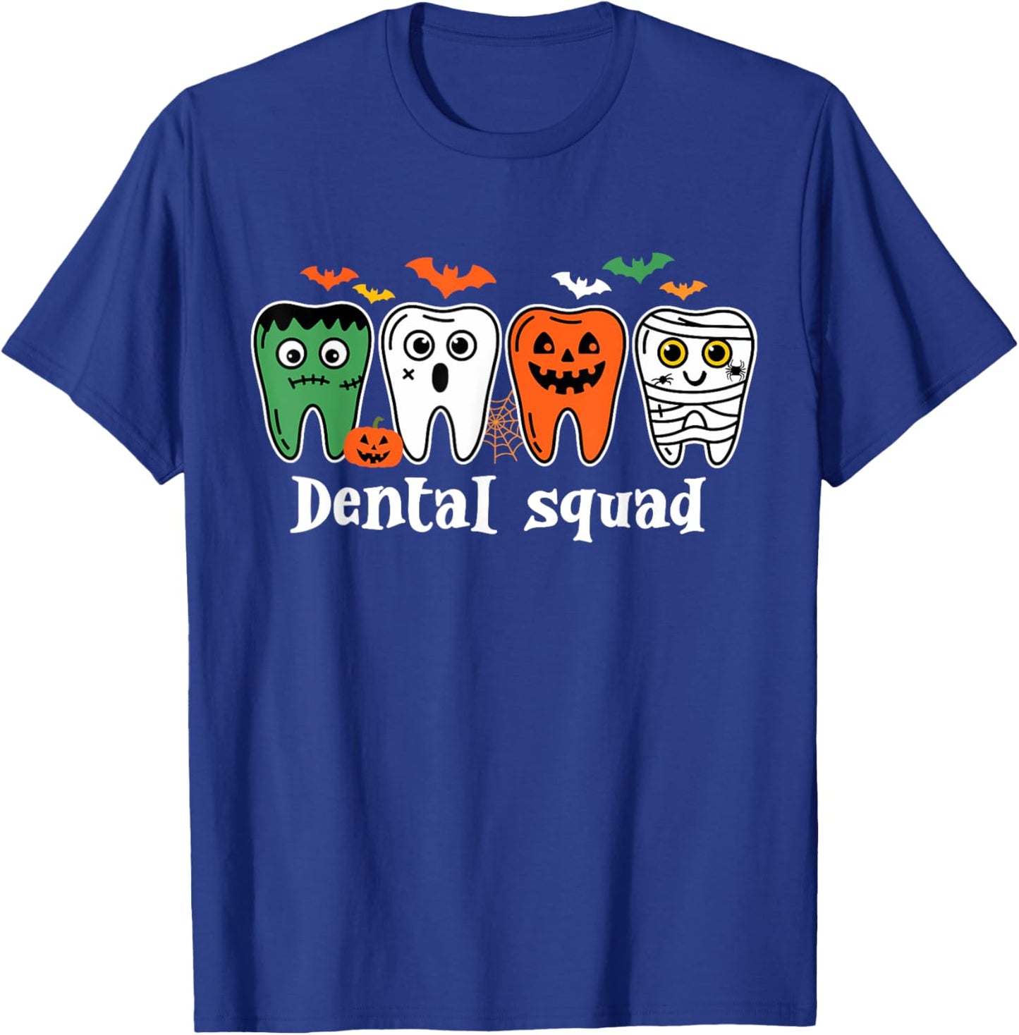 Funny Dental Spooky Squad Costume Denstist Halloween T-Shirt - T-Shirt | Royal