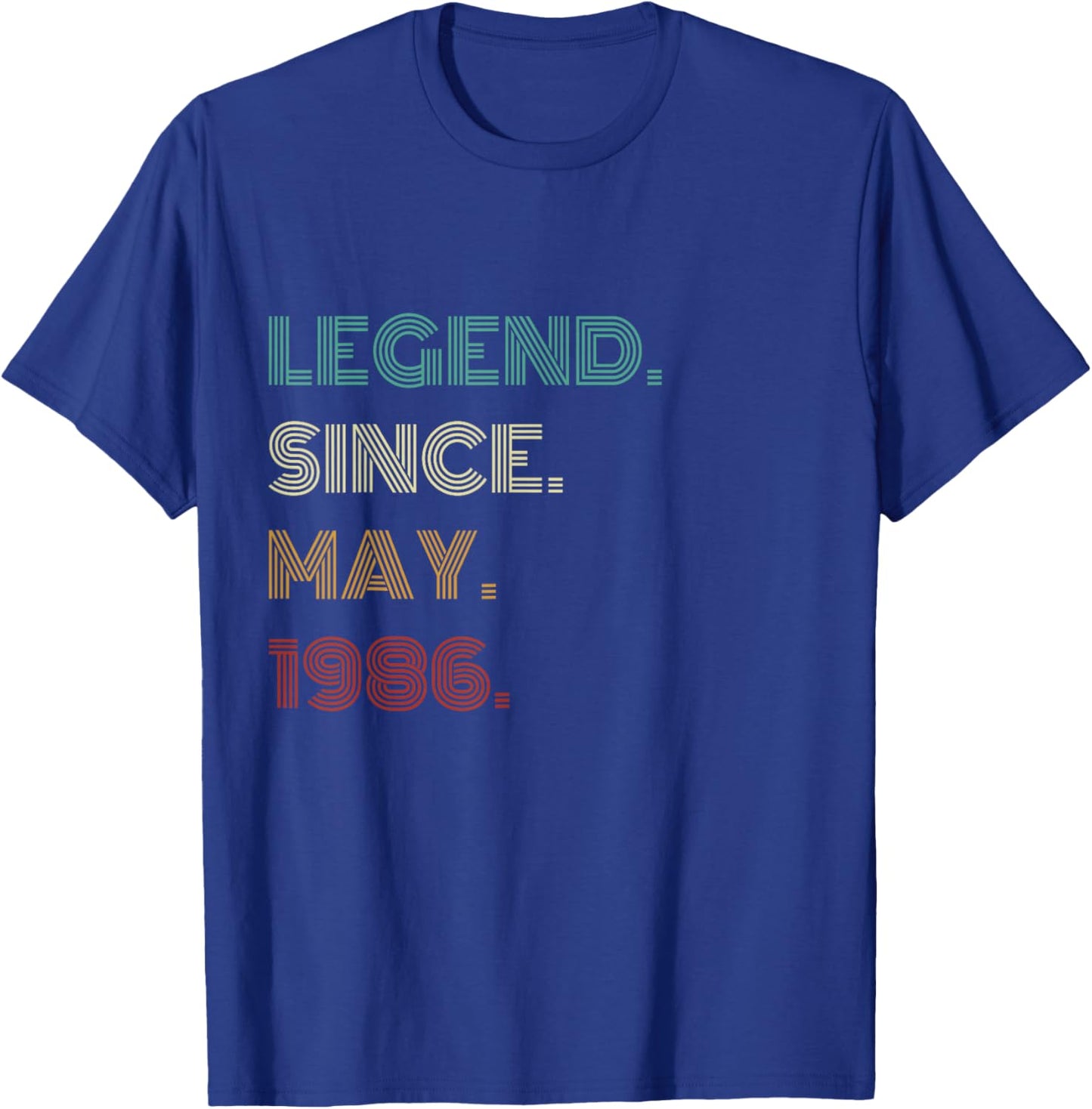 40 Years Old Legend Since May 1986 40th Birthday T-Shirt - T-Shirt | Royal