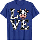 Cute Cow Art Women Kids Farmer Cow Themed Cow Lover T-Shirt - T-Shirt | Royal