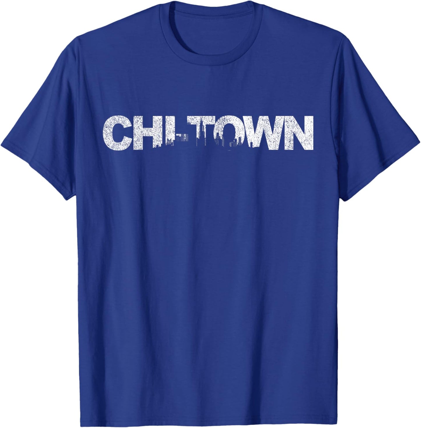 Chi-Town Chicago Skyline Chicago Souvenir Retro T-Shirt - T-Shirt | Royal