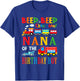 Nana Of The Birthday Boy Transportation Family Matching T-Shirt - T-Shirt | Royal