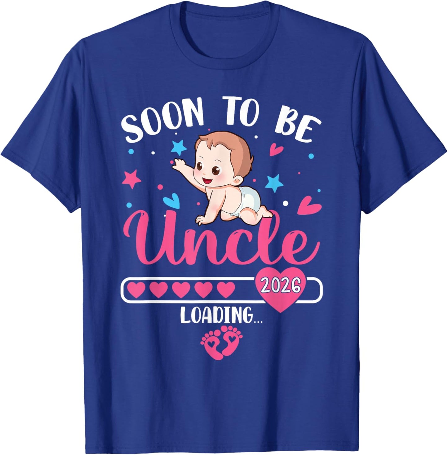 Soon to be Uncle 2026 Loading T-Shirt - T-Shirt | Royal