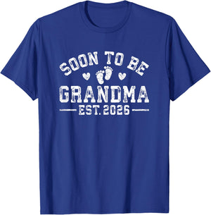 Soon to be Grandma Est. 2026 Mother's Day for New Grandma T-Shirt - T-Shirt | Royal