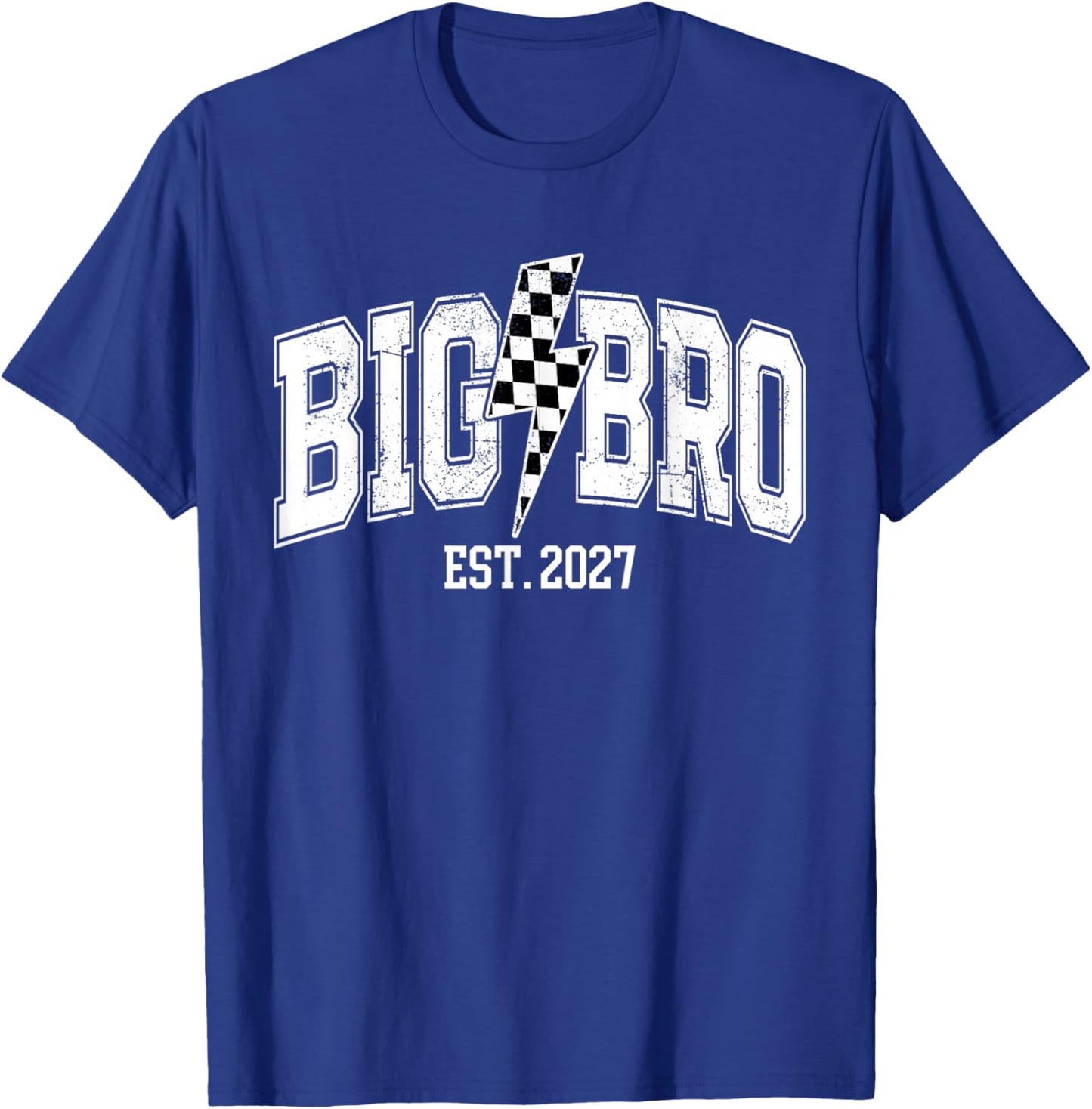 Big Bro Est 2027 New Big Brother Announcement Lightning Bolt T-Shirt - T-Shirt | Royal