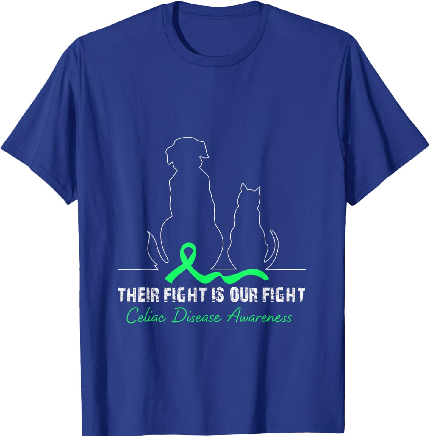 Their Fight is Our Fight Celiac Disease T-Shirt - T-Shirt | Royal