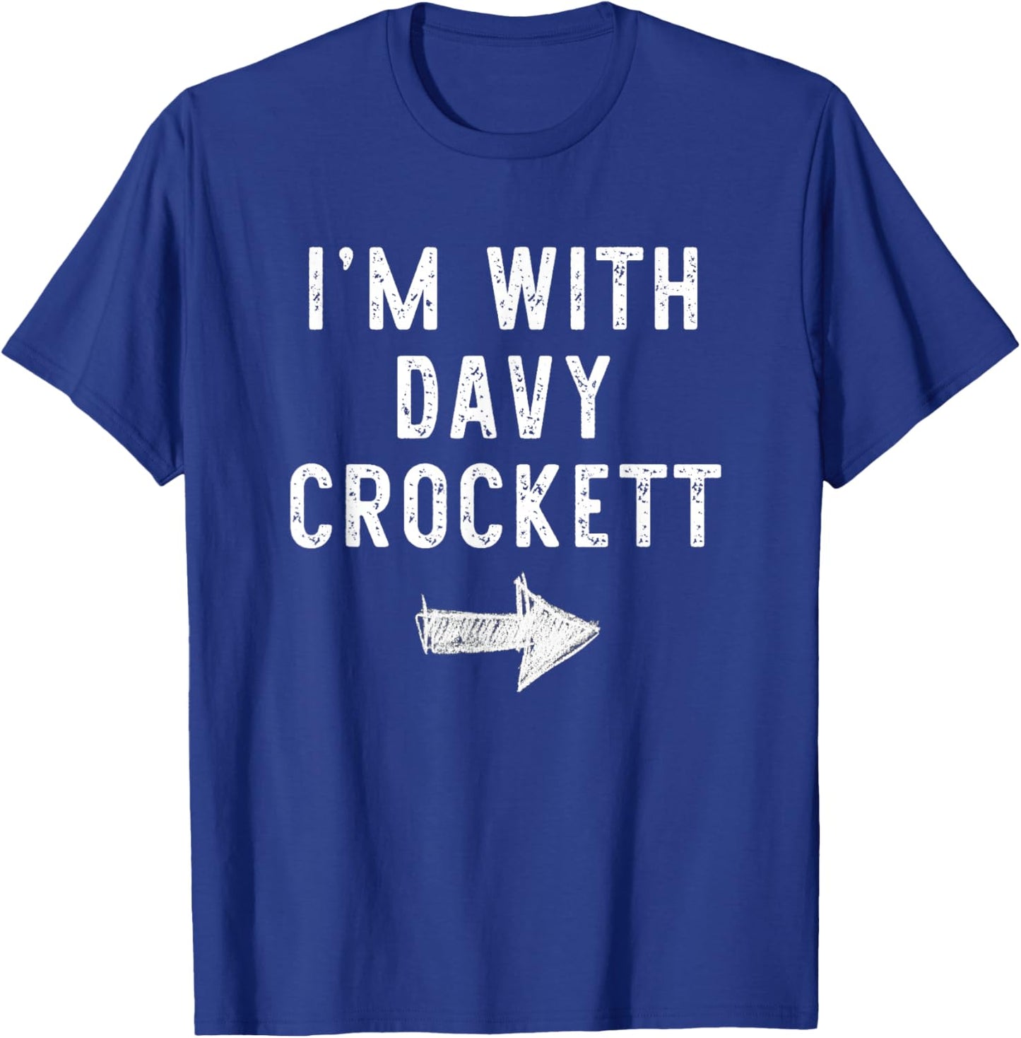 I’m with Davy Crockett Funny Halloween Couple Costume T-Shirt - T-Shirt | Royal