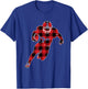 Red And Black Buffalo Plaid American Football Christmas T-Shirt - T-Shirt | Royal