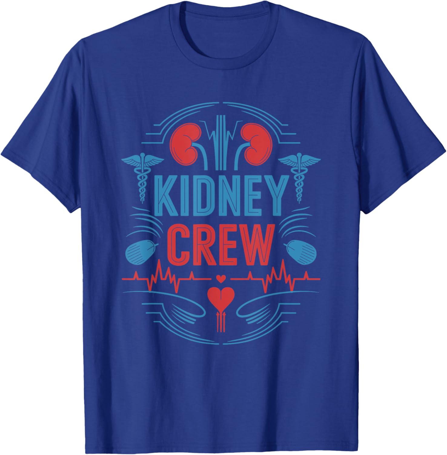 Dialysis Nurse Kidney Crew, Dialysis Technician Kidney Nurse T-Shirt - T-Shirt | Royal