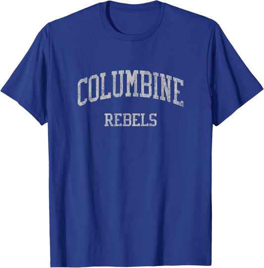 Columbine High School HS Littleton CO Vintage Sports T-Shirt - T-Shirt | Royal
