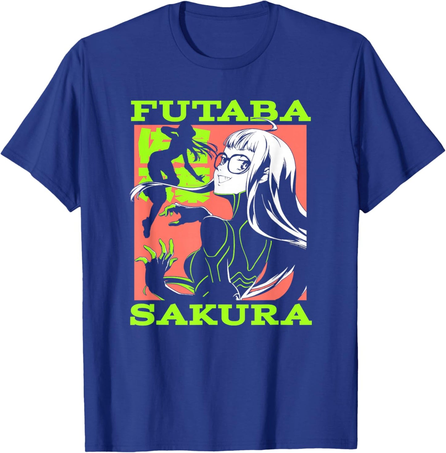 Persona 5 Futaba Sakura Manga Collage RPG Video Game T-Shirt - T-Shirt | Royal