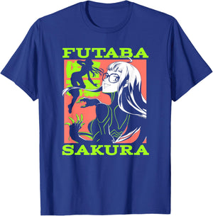 Persona 5 Futaba Sakura Manga Collage RPG Video Game T-Shirt - T-Shirt | Royal